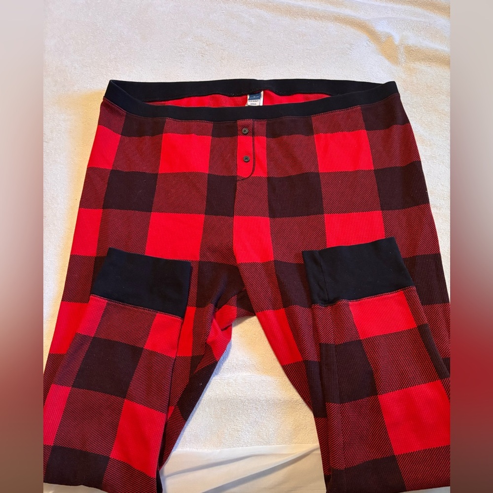 Old Navy Red and Black Plaid Pajama Pants